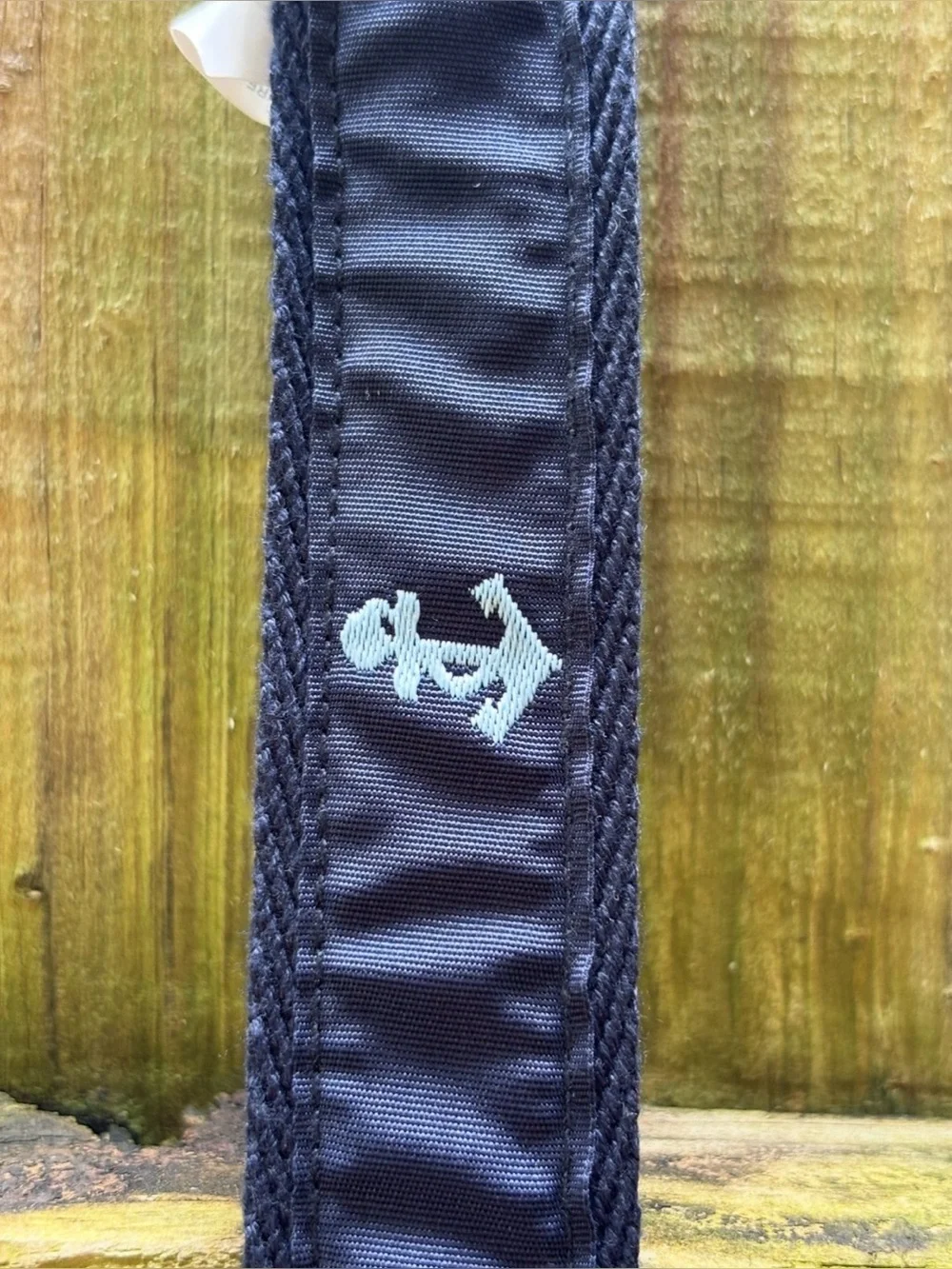 Blue Anchor Ribbon Belt with a D Ring Buckle 29”L